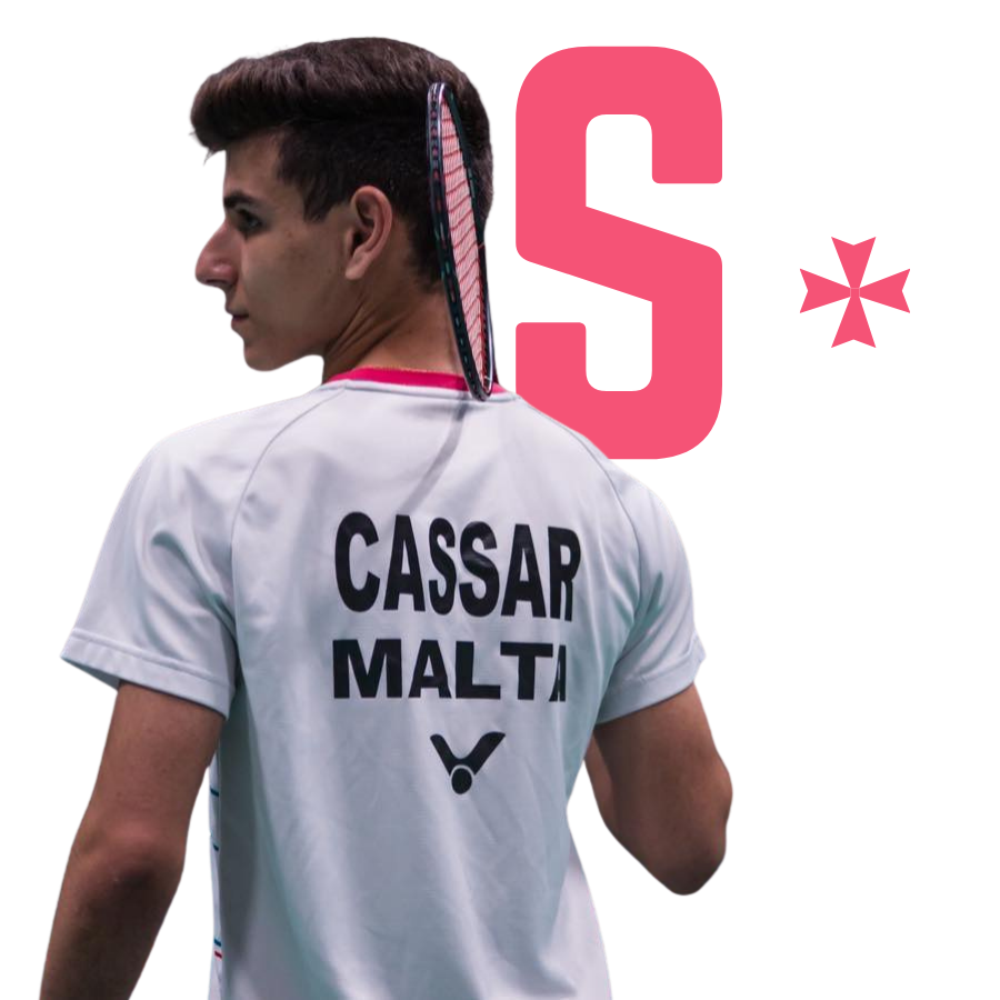 Badminton athlete Sam Cassar representing Malta
